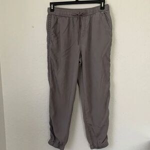 Knox Rose Still Gray Side Stripe Elastic Waist Jogger Pants Size M